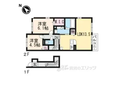 セジュール623Ⅱ(2LDK/2階)の間取り写真