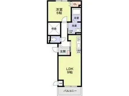 グレイスコート S(1LDK/3階)の間取り写真