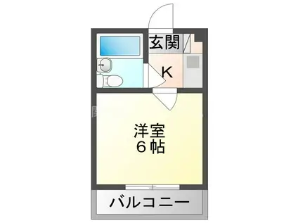 ロータリー門真(1K/4階)の間取り写真