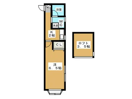 アパルトマンKAI吉祥寺(1K/2階)の間取り写真