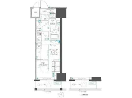 ズーム本郷(1DK/11階)の間取り写真