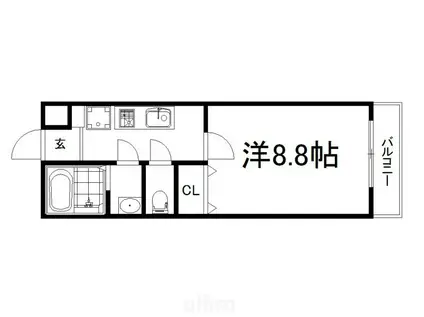 メゾン・クレア(1K/3階)の間取り写真