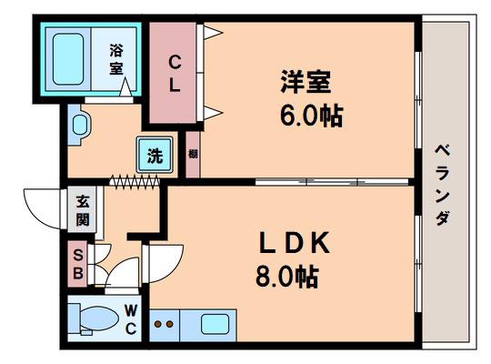 コンフォート・ソレイユ(1LDK/1階)の間取り写真