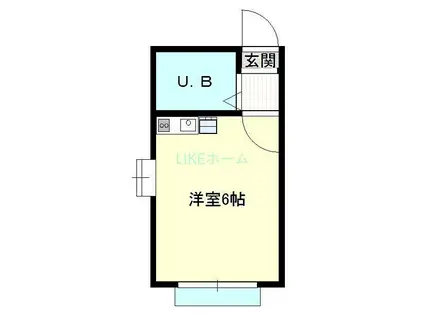 ケントピア本中山C棟(1K/1階)の間取り写真