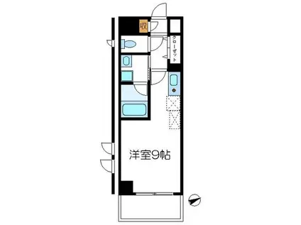 レイール(ワンルーム/1階)の間取り写真