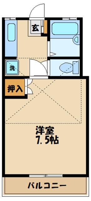 セレクトハイツ(1K/2階)の間取り写真