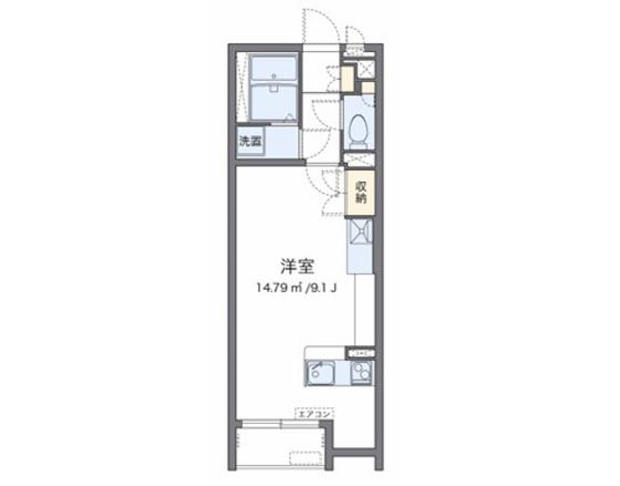 ミランダララモナ K2(ワンルーム/2階)の間取り写真