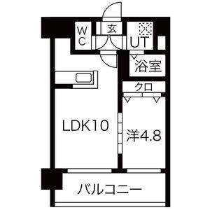 ルラシオン北9条通(1LDK/14階)の間取り写真