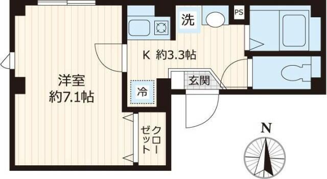 PIARA本郷 ピアラホンゴウ(1K/3階)の間取り写真