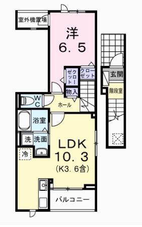 ルシアン(1LDK/2階)の間取り写真