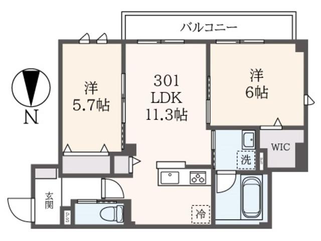 ダイワフラットIII(2LDK/3階)の間取り写真