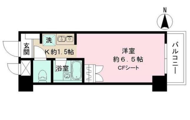 キャンパスコートティーケー(1K/4階)の間取り写真