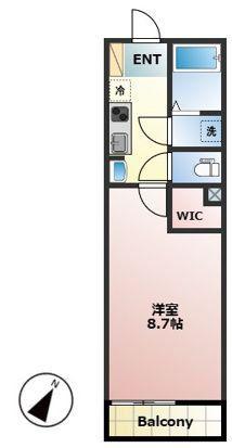 フォレスト西所沢(1K/1階)の間取り写真