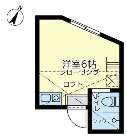 ユニテックホームズ(ワンルーム/1階)の間取り写真