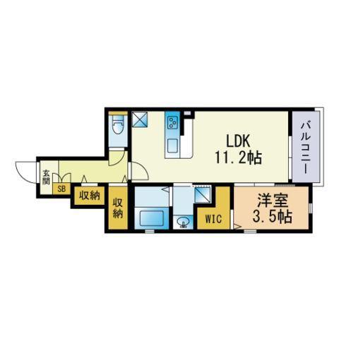 アリターレⅢ(1LDK/1階)の間取り写真