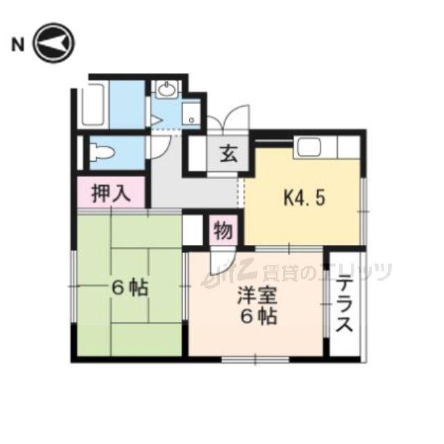 アーバンライフフミ(1LDK/2階)の間取り写真