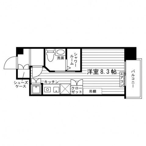 アルク瑞鳳殿(ワンルーム/6階)の間取り写真