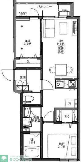 KEIAI RESIDENCE せんげん台VI(2LDK/2階)の間取り写真