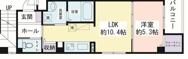 UMJ BUILDING(1LDK/3階)の間取り写真