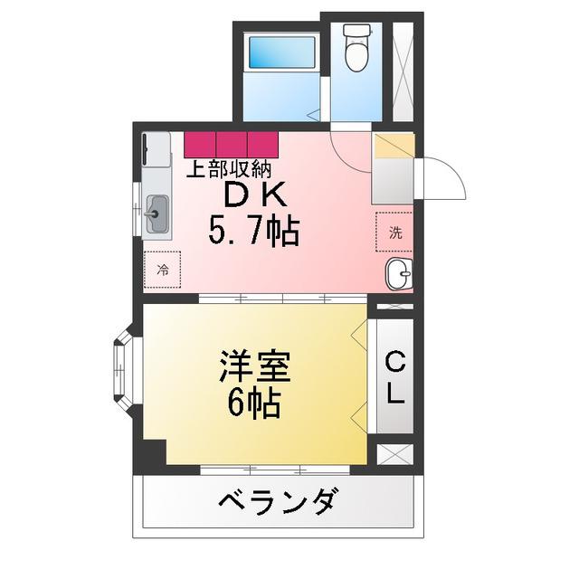 アーバン和光(ワンルーム/1階)の間取り写真