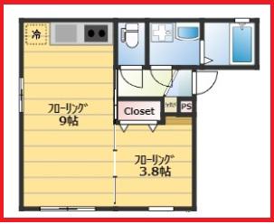 シース浅草橋(1LDK/1階)の間取り写真