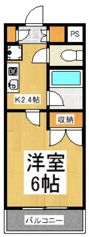 クレストール新小平(1K/2階)の間取り写真