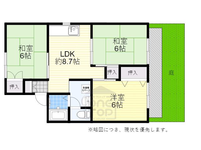 レクシア熊野町(3LDK/1階)の間取り写真