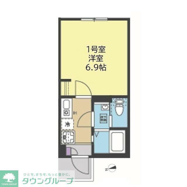 THE COVE(1K/2階)の間取り写真