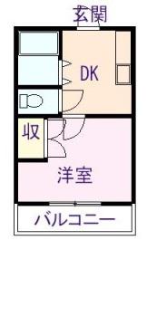 エステート(1K/1階)の間取り写真