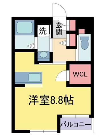 ステラハウス31(1K/1階)の間取り写真