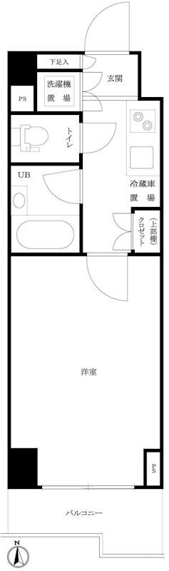 ルーブル西早稲田弐番館(1K/7階)の間取り写真