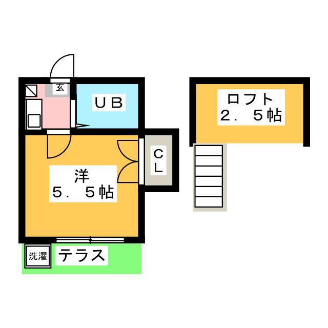 レオパレス川口第30(1K/1階)の間取り写真