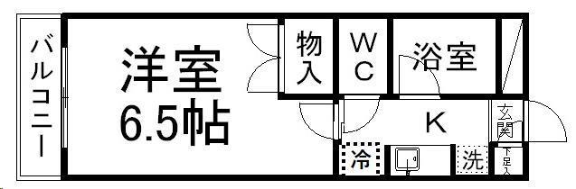 RX木ノ下(1K/3階)の間取り写真