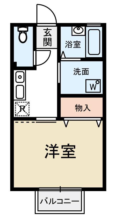 エテルノジョイアII(1K/2階)の間取り写真
