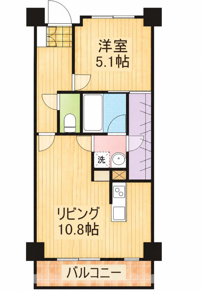 アンムートルーエ(1LDK/1階)の間取り写真