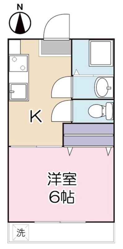 コーポ光和(1K/2階)の間取り写真