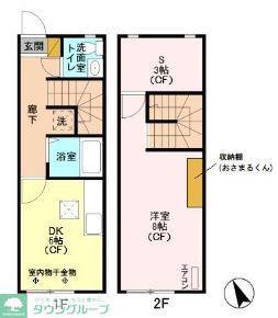 メゾンプランドール(1SDK/1階)の間取り写真
