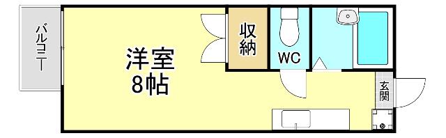 コーポゆう(1K/2階)の間取り写真