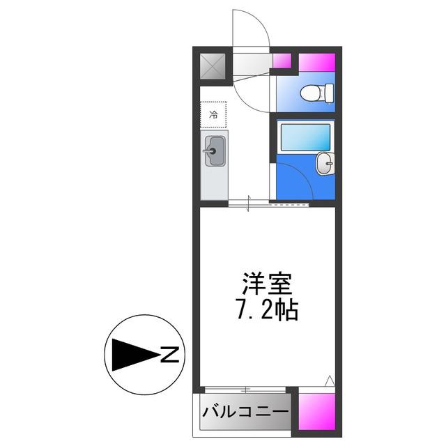 エレガントコーポラス(1K/2階)の間取り写真
