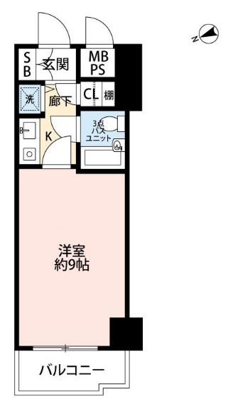 SENDAGI LILIENHEIM(1K/2階)の間取り写真