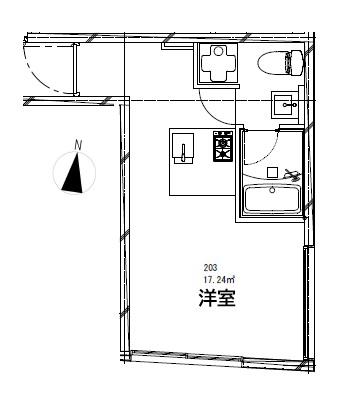 CREAL板橋氷川町(ワンルーム/4階)の間取り写真