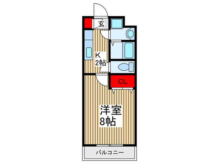 ロバート(1K/1階)の間取り写真
