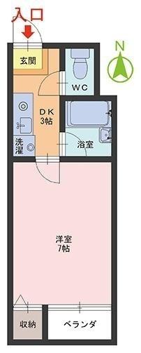 SKY HEIGHTS(1DK/1階)の間取り写真