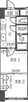 NO40 PROJECT2100博多駅前(2K/6階)の間取り写真