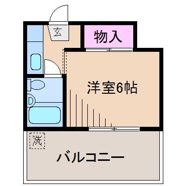 メゾン丸谷(1K/3階)の間取り写真