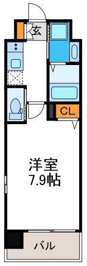 LIVIAZ NAMBA RENOM(1K/2階)の間取り写真