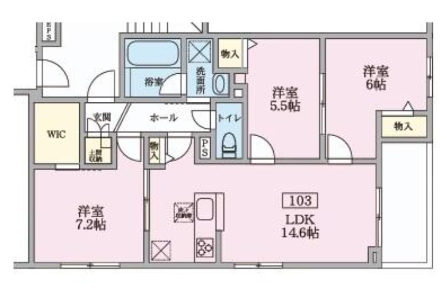 プレリュード(3LDK/2階)の間取り写真