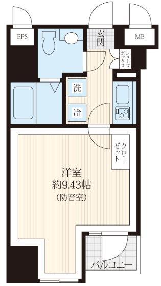 ラシクラスLAZO銀座イースト(1K/5階)の間取り写真