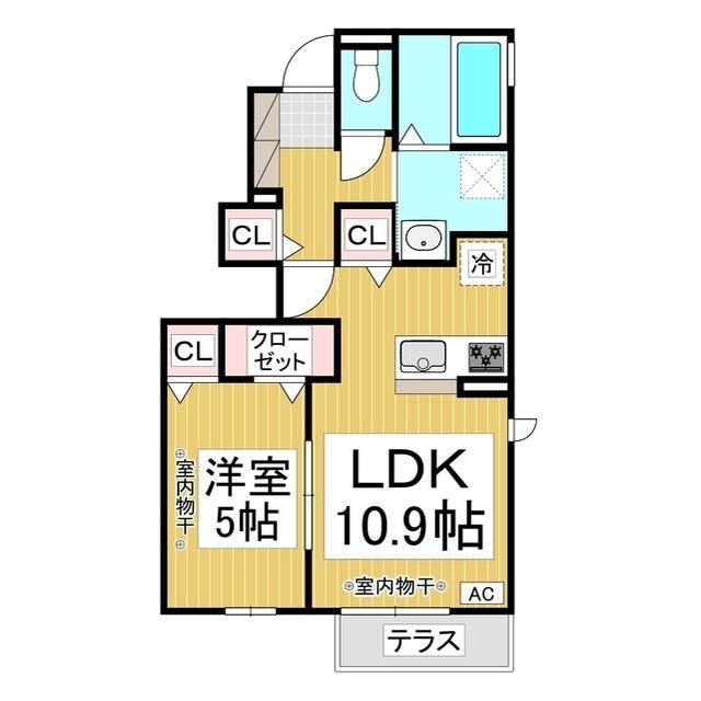 ヴィオラ(1LDK/1階)の間取り写真