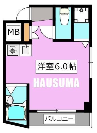 太田紙興5号ビル(ワンルーム/5階)の間取り写真